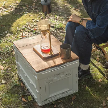 Naturehike Oreh zložljiva miza škatla za shranjevanje plank Zložljivi Zunanji Potovanja manjše izdelke Organizator Hrano, Posodo Namizje 53x36.5 cm
