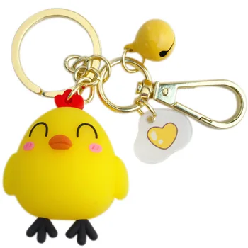 Živali Chick Lutka Avto Keychains Moški Ženske Ljubitelje Obeskom Za Ključe Obesek Srčkan Piščanec Key Ring Dodatki Za Nintendo Igra Stikalo