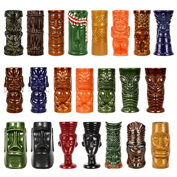 Havajih Keramični Tiki Vrč Ustvarjalne Porcelana Pivo Vino Vrč Pokal Velikonočni Islander Vrstici Orodja 112788
