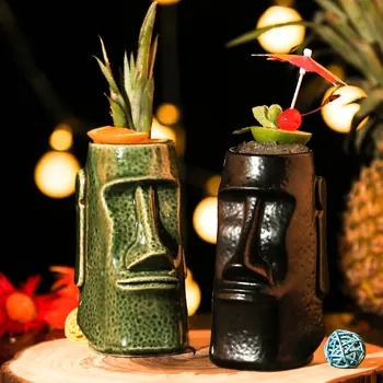 Havajih Keramični Tiki Vrč Ustvarjalne Porcelana Pivo Vino Vrč Pokal Velikonočni Islander Vrstici Orodja