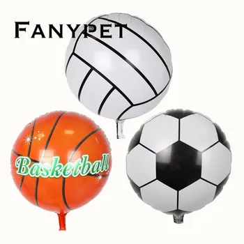 10pcs nogomet folija balon ballon 18 inch kovinski za dekoracijo otroci rojstni dan okraski Nogomet košarka Odbojka