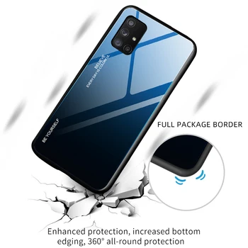 Za Samsung Galaxy A52 A72 Primeru Gradient Kaljeno Steklo Ohišje Za Samsung F62 A21 A21S A42 A32 5G a72 a52 5G Kritje Zajema Luksuznih