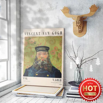 Vincent Van Gogh Impresionizma Olje Plakat, Gogh Poštar Joseph Roulin Razstava Fotografij, Vincent Letnik Art Dekor Steni Sliko, 113704