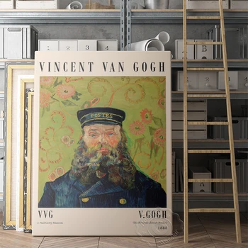 Vincent Van Gogh Impresionizma Olje Plakat, Gogh Poštar Joseph Roulin Razstava Fotografij, Vincent Letnik Art Dekor Steni Sliko,