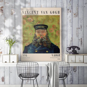 Vincent Van Gogh Impresionizma Olje Plakat, Gogh Poštar Joseph Roulin Razstava Fotografij, Vincent Letnik Art Dekor Steni Sliko,