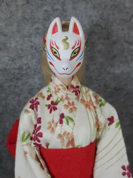 1:6 Obseg Ženski japonski masko Model Za 12
