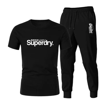 2021 sklopov moda za moške majice + dva kosa hlače določa športna trenirka moški / ženske-jordan 23-obleko tiskanja vrhovi + hlače fitn