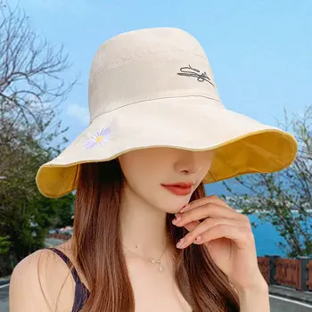 Malo Daisy ribič klobuk Japonski ženska poletne velike dvojno kapi joker dežnik klobuk dvostranski lahko nosijo za zaščito pred soncem klobuk