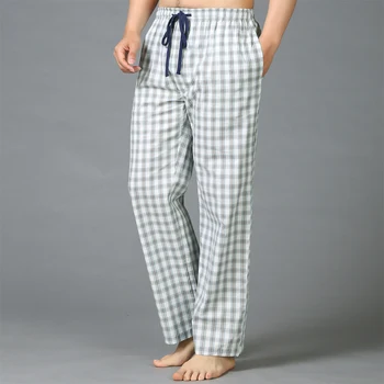 Moda kariran bombaž spanja dna mens preprost sleepwear hlače za moške vroče prodaje priložnostne mens hlače domov hlače, plus velikost