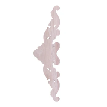 AT69 -Lesa Izrezljane Kotu Onlay Aplicirano Okvir Dekor Pohištvo Obrti Unpainted Tip:20*5 cm