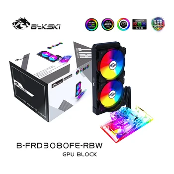 Bykski all-in-one GPU Hladilnik RGB Za NVIDIA Geforce RTX 3080 Ustanovitelji Edition, VGA Liquild Hladilne Vode Komplet 5V SINHRONIZACIJO, B-FRD3080FE-RBW