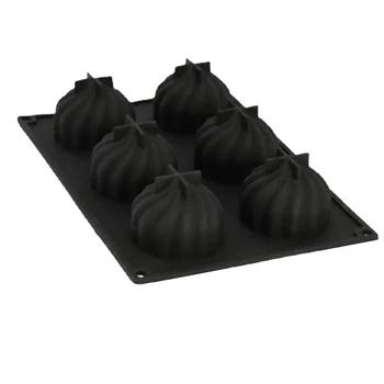 1PCS Črnega Silikona 3D Tornado Oblike Torto Plesni Čokolade Kocke Ledu Mousse Jelly Candy Izdelavo Kalupov