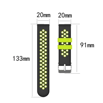 20 mm Silikonski Watchband Trak Za Huami Amazfit Bip lite GTS GTR 42mm 47mm Smart jermenčki 22 mm Zapestnica Zamenjava Manžeta