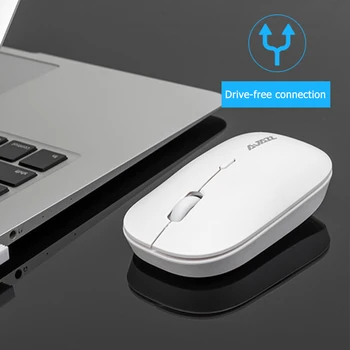 Ajazz I18 Slim 2.4 G Wireless Mouse Optical Miši z USB Sprejemnik do 1600 DPI Gospodinjski Računalniško Varnost Deli