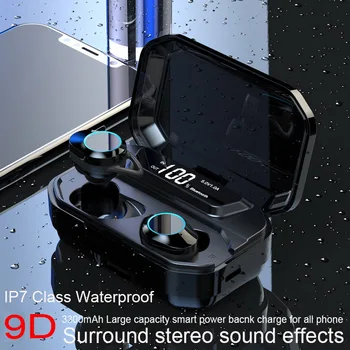 KPHRTEK G02 TWS 5.0 Bluetooth 9D Stereo Slušalke Brezžične Slušalke IPX7 Nepremočljiva 3300mAh LED Smart Power Bank Nosilec za Telefon