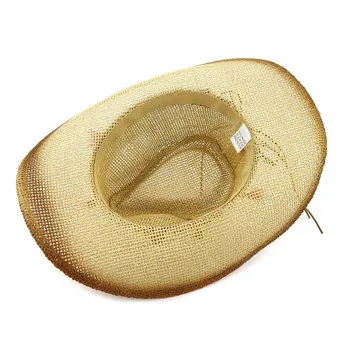 Moški in ženske slamnik moda zahodni kavboj slamnik big široko roba dežnik slog mladih klobuk HA13