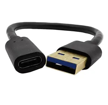 Pozlačeni USB-A, USB-C Adapter Kabel, Tip 3.0 Moški-Tip C Ženski Podatkov & Polnjenje Pretvornik za Laptop in PC 5Gbps 119207