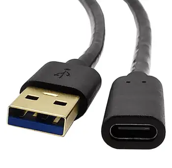 Pozlačeni USB-A, USB-C Adapter Kabel, Tip 3.0 Moški-Tip C Ženski Podatkov & Polnjenje Pretvornik za Laptop in PC 5Gbps