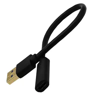 Pozlačeni USB-A, USB-C Adapter Kabel, Tip 3.0 Moški-Tip C Ženski Podatkov & Polnjenje Pretvornik za Laptop in PC 5Gbps