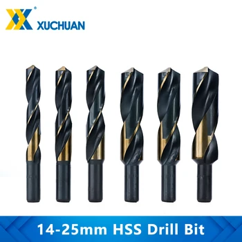 Zmanjša Kolenom HSS Twist Drill Bit 14 16 18 20 22 25 mm Lesnoobdelovalnih Luknjo Rezalnik Za Les/Kovina ročna Orodja Lesa Drill Bit