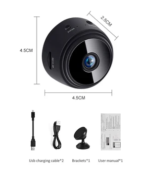 720P A9 Mini Kamera / V380 Pro App 128G HD 150-stopinjski kot Gledanja Varnosti Noč Različica Cam Brezžični WiFi IP Omrežja Monitor