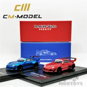 CM Model 1:64 RWB 993 Kovinsko modra/rdeča Diecast Model Avtomobila
