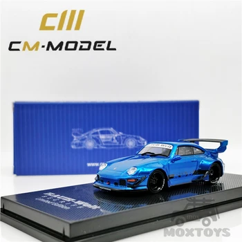 CM Model 1:64 RWB 993 Kovinsko modra/rdeča Diecast Model Avtomobila