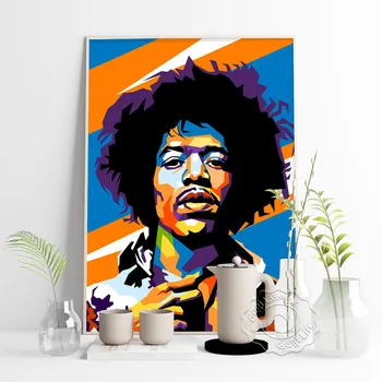 Rock Glasbe Je Pevka Star Jimi Hendrix Retro Platno Slikarstvo Plakat, Slavni Kitarist, Pevec Hendrix Umetniške Grafike, Bar Pub Klub Dekor