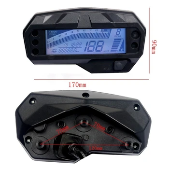 Za Yamaha FZ16 Temperatura Vode motorno kolo merilnik vrtljajev Digitalni merilnik Hitrosti, Števec kilometrov Meter Merilnik Moto Tacho Instrument