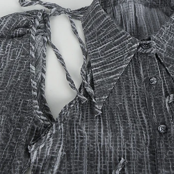 TWOTWINSTYLE Mozaik Priložnostne Majice Za Ženske River Kratek Rokav Čipke beloprsi Singl Bluze Ženska Oblačila 2021 Nov Slog