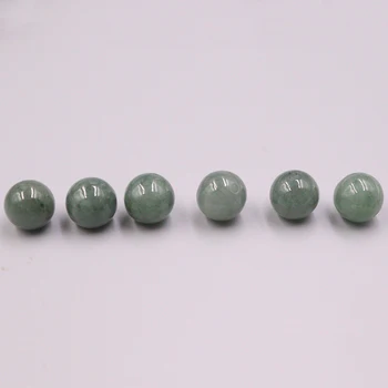 Naravni Razred A Jade / Jadeit Kroglice Olje-zeleni Krog Svoboden Kroglice 10mmW (Debelo) Visoke kakovosti Jade