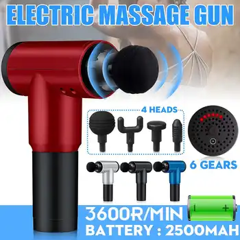 3600r/min Terapije Električna Masaža Pištolo 6 Prestav Mišice Massager Bolečine Šport Fascijo Pištolo Stroj, ki se Sprostite Telo Shujšanje Z Glav 4 120485