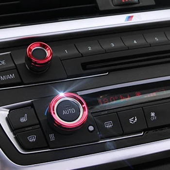 AC klimatska naprava in Radio Gumb Obroč, Prevleke za BMW 1 2 3 3GT 4 Serija (F20 F22 F30 F31 F32 F33 F80 F82 F87) 3Pcs Rdeča
