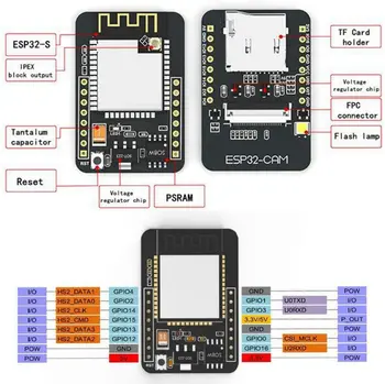 3 Pack ESP32-CAM WiFi + Bluetooth Modul Razvoj Odbora z OV2640 Modula Kamere