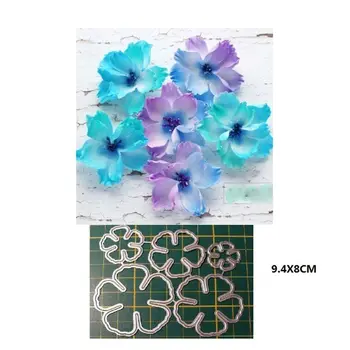 Pet cvetnih listov Cvet Rezanje Kovin Matrice Matrica Scrapbooking DIY Album Žig Papirja 121530