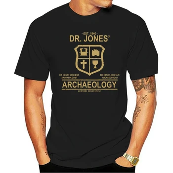 Bombaž O Vrat Po Meri Natisnjene Tshirt Moški Majica S Kratkimi Rokavi Dr Jones Arheolog Indiana Jones Ženske T Shirt 013493
