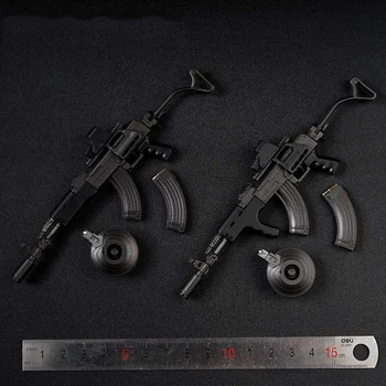 1/6 Obsega AK47 Taktično Črno Različico Orožje Model Zbiranja Plastičnih Orožje za 12 Akcijski Slika DIY Vojak Igrače