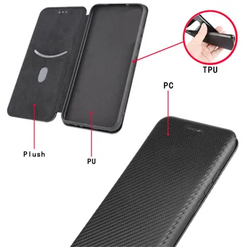 Za OPPO Najdi X3 Neo Primeru Luksuznih Flip iz Ogljikovih Vlaken Kože Magnetni Adsorpcije Primeru Za Oppo Najdi X3 Lite FindX3 Telefon Vrečko