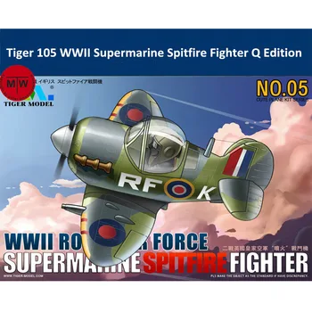 Tiger Model 105 drugi svetovni VOJNI, Royal Air Force Spitfire Borec Q Edition Srčkan členkastih Letalo Letalo Skupščine Model Komplet