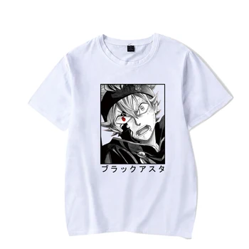 Črna Detelja Majica Moški in Ženska Bela Priložnostne Svoboden Anime T-Shirt Moda