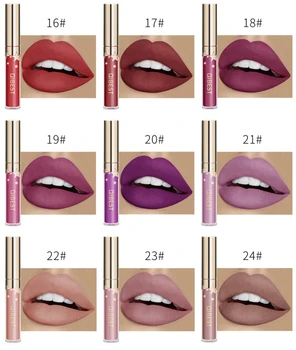 24 Barve Lip Gloss Mat Barve Kozmetika Pigment Temno Rdeče Rjava Trajne Nepremočljiva Pigment Tekoče Šminka Seksi Batom Mate