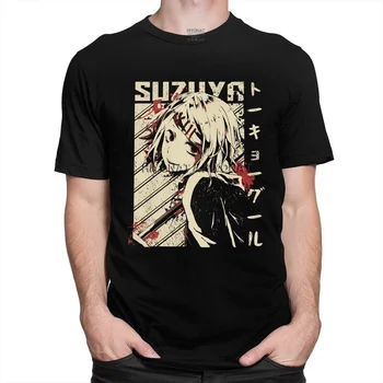 Juuzou Suzuya Tokyo Ghoul T Shirt za Moške, Bombaž Tshirt Graphic Tee Kratek Rokav Japonski Anime Manga T-shirt Prileganje Oblačila 123380