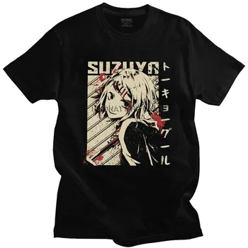 Juuzou Suzuya Tokyo Ghoul T Shirt za Moške, Bombaž Tshirt Graphic Tee Kratek Rokav Japonski Anime Manga T-shirt Prileganje Oblačila