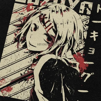 Juuzou Suzuya Tokyo Ghoul T Shirt za Moške, Bombaž Tshirt Graphic Tee Kratek Rokav Japonski Anime Manga T-shirt Prileganje Oblačila