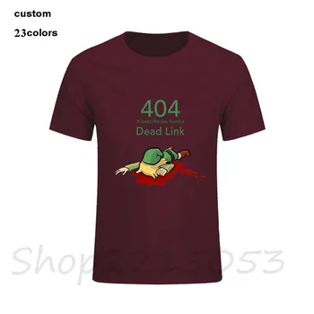 Smešne majice, Vrhovi Napaka 404 Zelda Slepa Povezava Moških Bele majice Najstniških Posadke Vratu Tee Geek Majice Najstniških Letnik TShirt Ponudbe