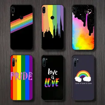 LGBT rainbow barva ljubezni gay Telefon Primerih za Xiaomi Redmi opomba Huawei honor mate P 7 8 9 10 20 30 40 t mp Pro x Lite pokrov