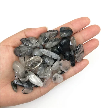50 g 12-15 mm Naravno Črne Lase Rutilated Quartz Crystal Rock Čip Zdravljenje Reiki, Gramoz Kamni, Naravni Kamni in Minerali 124351