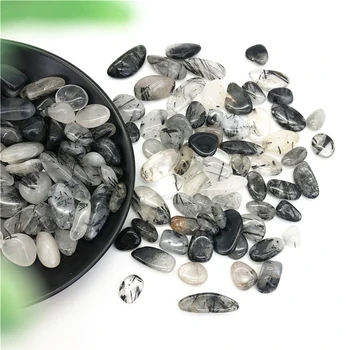 50 g 12-15 mm Naravno Črne Lase Rutilated Quartz Crystal Rock Čip Zdravljenje Reiki, Gramoz Kamni, Naravni Kamni in Minerali