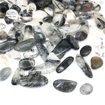 50 g 12-15 mm Naravno Črne Lase Rutilated Quartz Crystal Rock Čip Zdravljenje Reiki, Gramoz Kamni, Naravni Kamni in Minerali