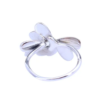 925 sterling srebro lucky clover ženske odprte zanke modni prstan posla nakit